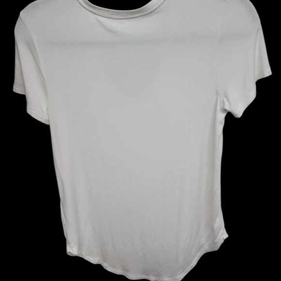 Abercrombie & Fitch Women's Classic White Tee Hi Lo - Picture 2 of 3